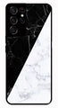 Black White Marble Design Metal Mobile Case for Samsung Galaxy S21 Ultra 5G   (Design No -09)