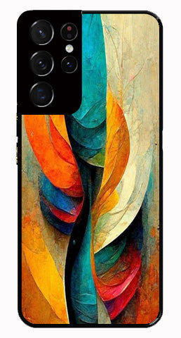 Modern Art Metal Mobile Case for Samsung Galaxy S21 Ultra 5G   (Design No -11)