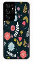 Floral Pattern2 Metal Mobile Case for Samsung Galaxy S21 Ultra 5G   (Design No -12)