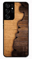 Wooden Design Metal Mobile Case for Samsung Galaxy S21 Ultra 5G   (Design No -13)