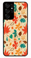 Leafs Design Metal Mobile Case for Samsung Galaxy S21 Ultra 5G   (Design No -14)