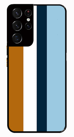 MultiColor Pattern Metal Mobile Case for Samsung Galaxy S21 Ultra 5G   (Design No -17)