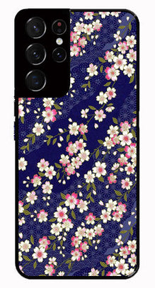 Flower Design Metal Mobile Case for Samsung Galaxy S21 Ultra 5G