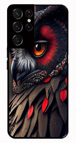 Owl Design Metal Mobile Case for Samsung Galaxy S21 Ultra 5G   (Design No -26)