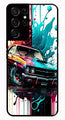 Vintage Car Metal Mobile Case for Samsung Galaxy S21 Ultra 5G   (Design No -29)