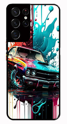Vintage Car Metal Mobile Case for Samsung Galaxy S21 Ultra 5G