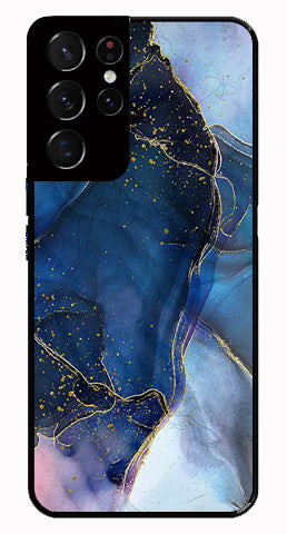Blue Marble Metal Mobile Case for Samsung Galaxy S21 Ultra 5G   (Design No -34)
