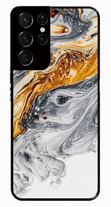 Marble Pattern Metal Mobile Case for Samsung Galaxy S21 Ultra 5G