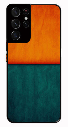 Orange Green Pattern Metal Mobile Case for Samsung Galaxy S21 Ultra 5G