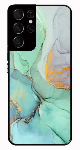 Marble Design Metal Mobile Case for Samsung Galaxy S21 Ultra 5G   (Design No -46)