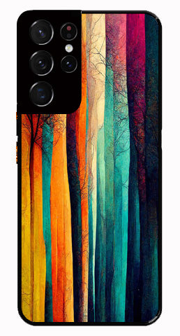 Modern Art Colorful Metal Mobile Case for Samsung Galaxy S21 Ultra 5G   (Design No -47)