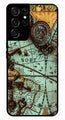 Map Design Metal Mobile Case for Samsung Galaxy S21 Ultra 5G   (Design No -54)