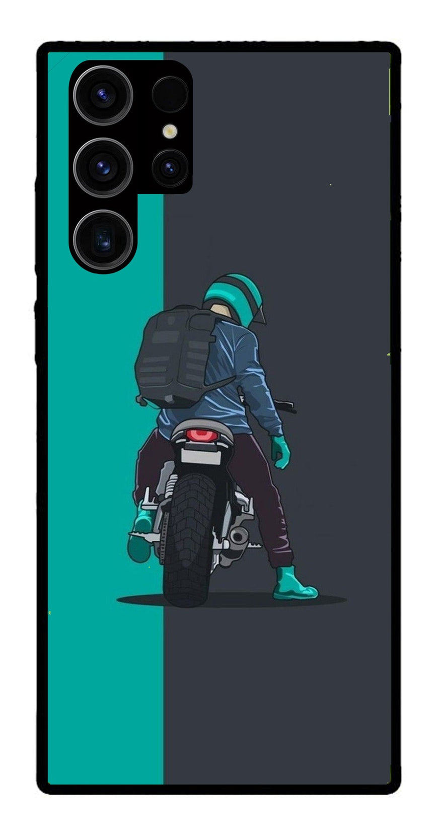 Bike Lover Metal Mobile Case for Samsung Galaxy S23 Ultra 5G   (Design No -05)