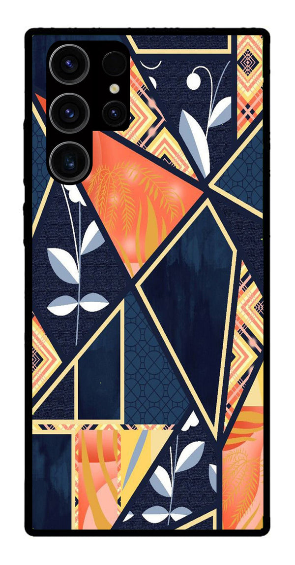 Marble Design Metal Mobile Case for Samsung Galaxy S22 Ultra 5G   (Design No -07)