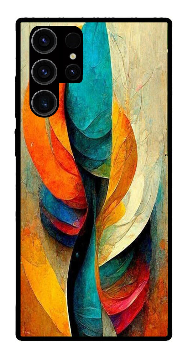 Modern Art Metal Mobile Case for Samsung Galaxy S23 Ultra 5G   (Design No -11)