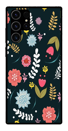 Floral Pattern2 Metal Mobile Case for Samsung Galaxy S23 Ultra 5G