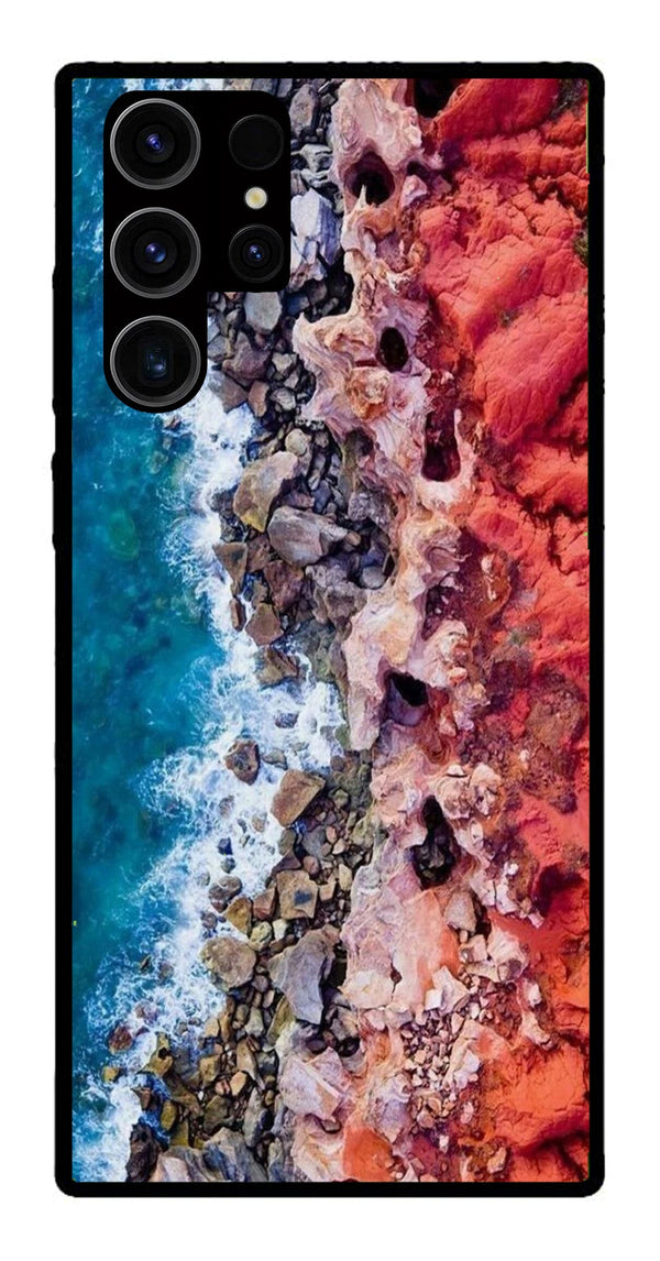Sea Shore Metal Mobile Case for Samsung Galaxy S23 Ultra 5G   (Design No -18)