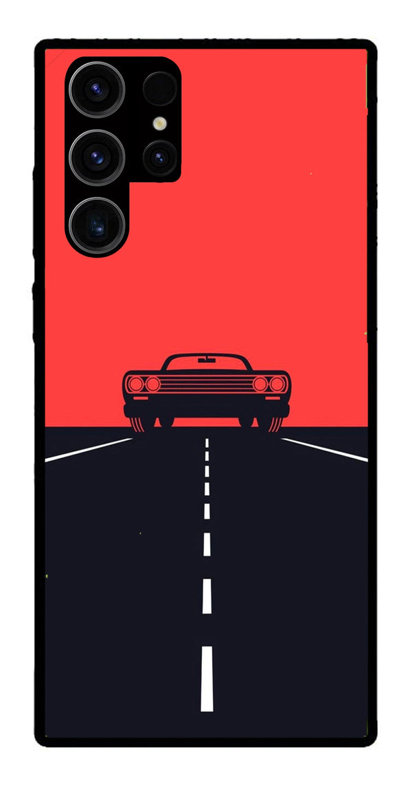 Car Lover Metal Mobile Case for Samsung Galaxy S23 Ultra 5G   (Design No -21)