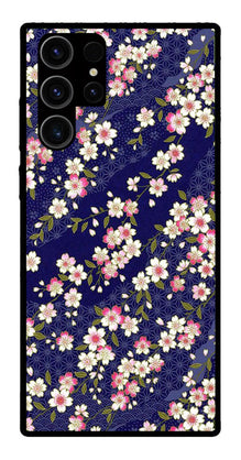 Flower Design Metal Mobile Case for Samsung Galaxy S22 Ultra 5G