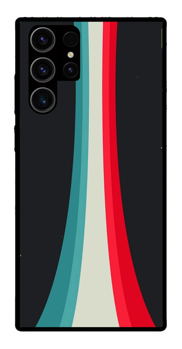 Modern Art Colorful Metal Mobile Case for Samsung Galaxy S23 Ultra 5G   (Design No -48)