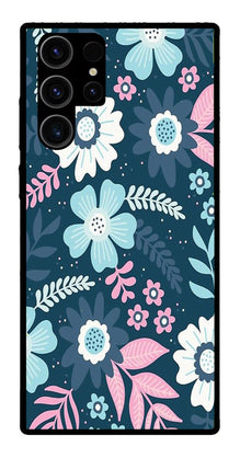 Flower Leaves Design Metal Mobile Case for Samsung Galaxy S23 Ultra 5G