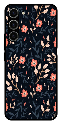 Floral Pattern Metal Mobile Case for Samsung Galaxy S23 Plus 5G
