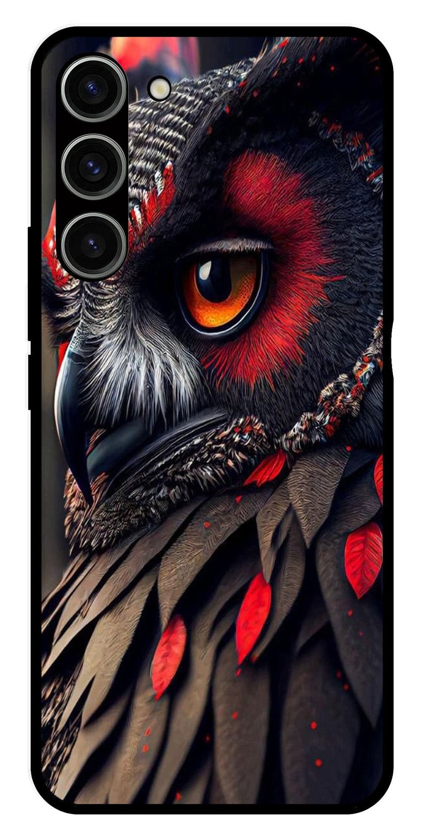 Owl Design Metal Mobile Case for Samsung Galaxy S23 5G   (Design No -26)