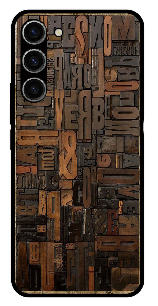 Alphabets Metal Mobile Case for Samsung Galaxy S23 Plus 5G   (Design No -32)