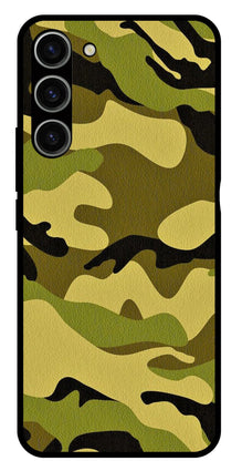 Army Pattern Metal Mobile Case for Samsung Galaxy S23 Plus 5G