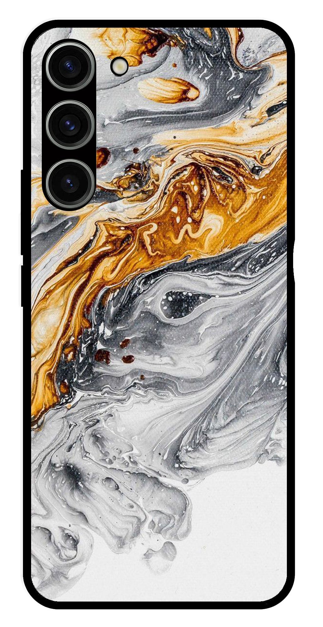 Marble Pattern Metal Mobile Case for Samsung Galaxy S23 Plus 5G   (Design No -36)