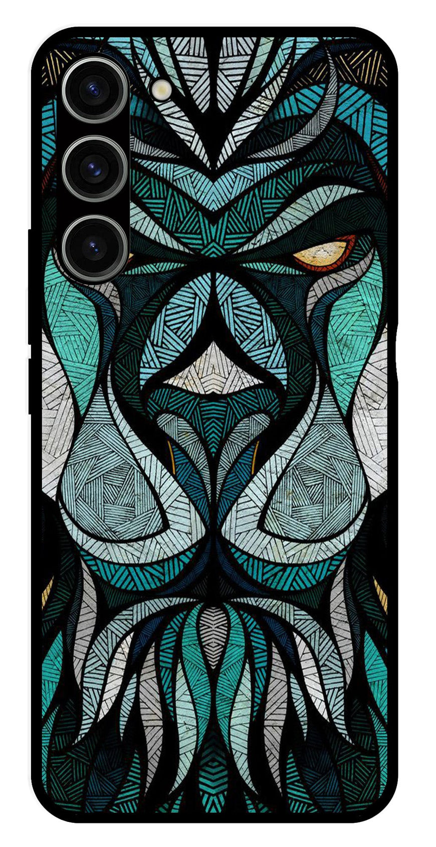 Lion Pattern Metal Mobile Case for Samsung Galaxy S23 Plus 5G   (Design No -40)