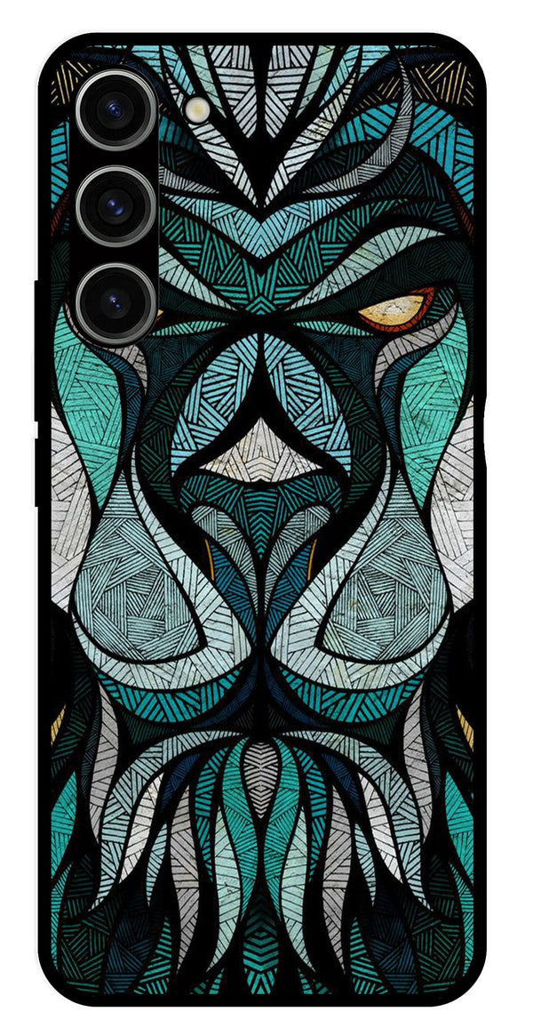 Lion Pattern Metal Mobile Case for Samsung Galaxy S23 5G   (Design No -40)
