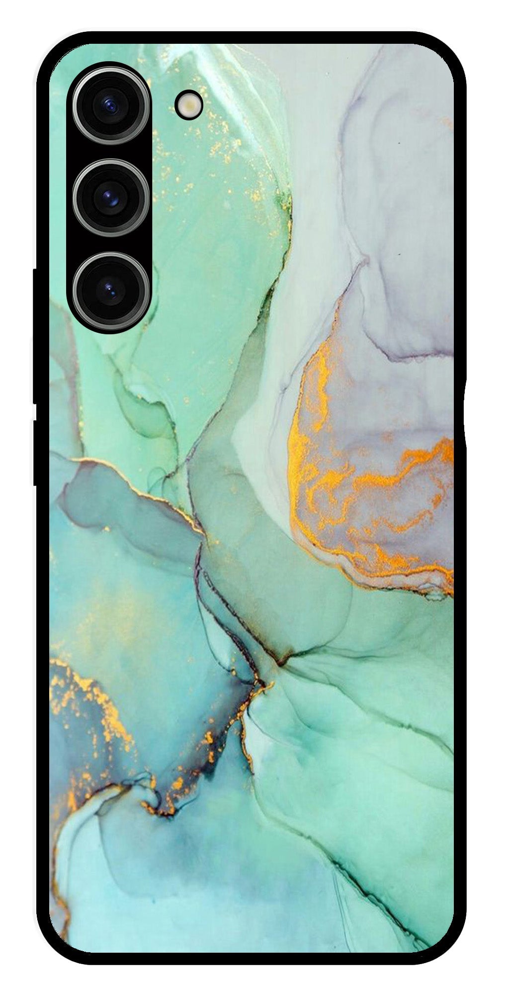 Marble Design Metal Mobile Case for Samsung Galaxy S23 Plus 5G   (Design No -46)