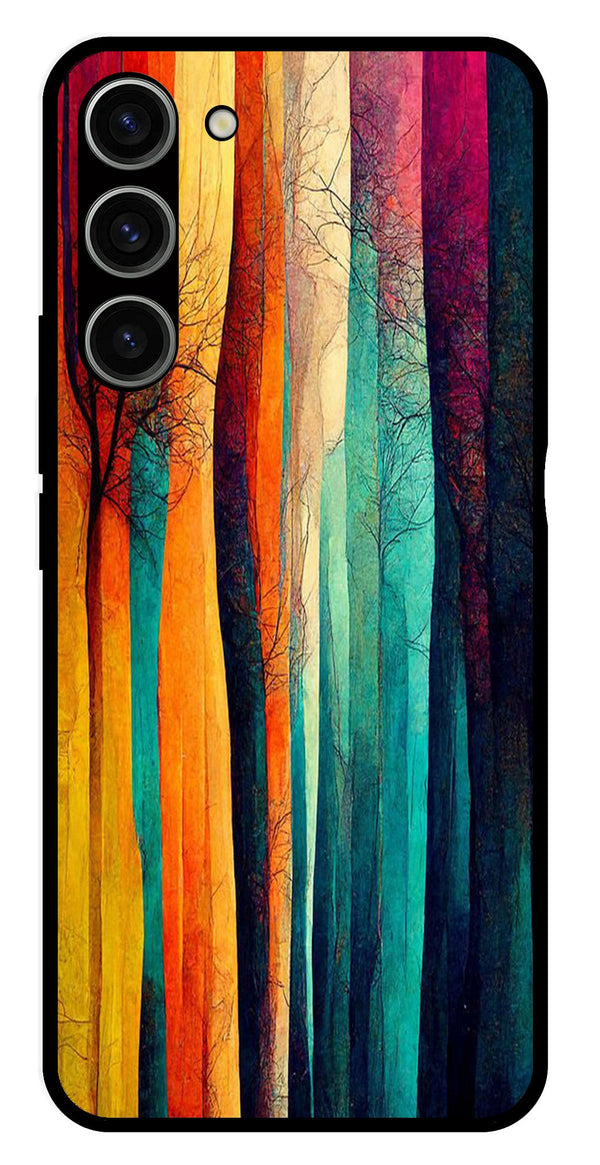 Modern Art Colorful Metal Mobile Case for Samsung Galaxy S23 5G   (Design No -47)