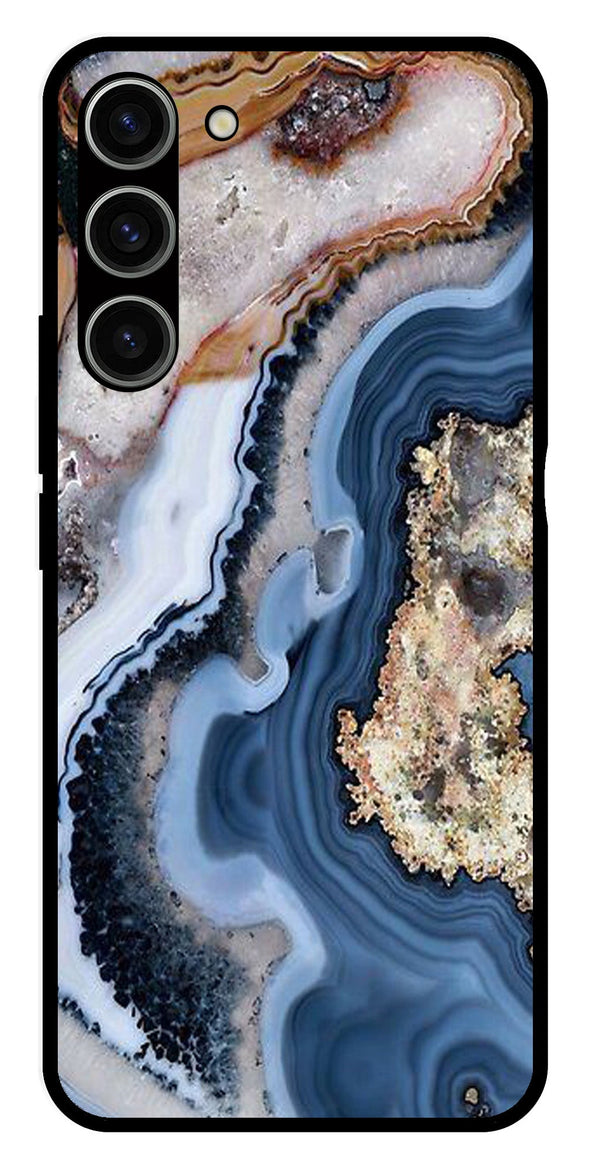 Marble Design Metal Mobile Case for Samsung Galaxy S23 5G   (Design No -53)