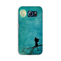 Moon cat Case for Galaxy S6