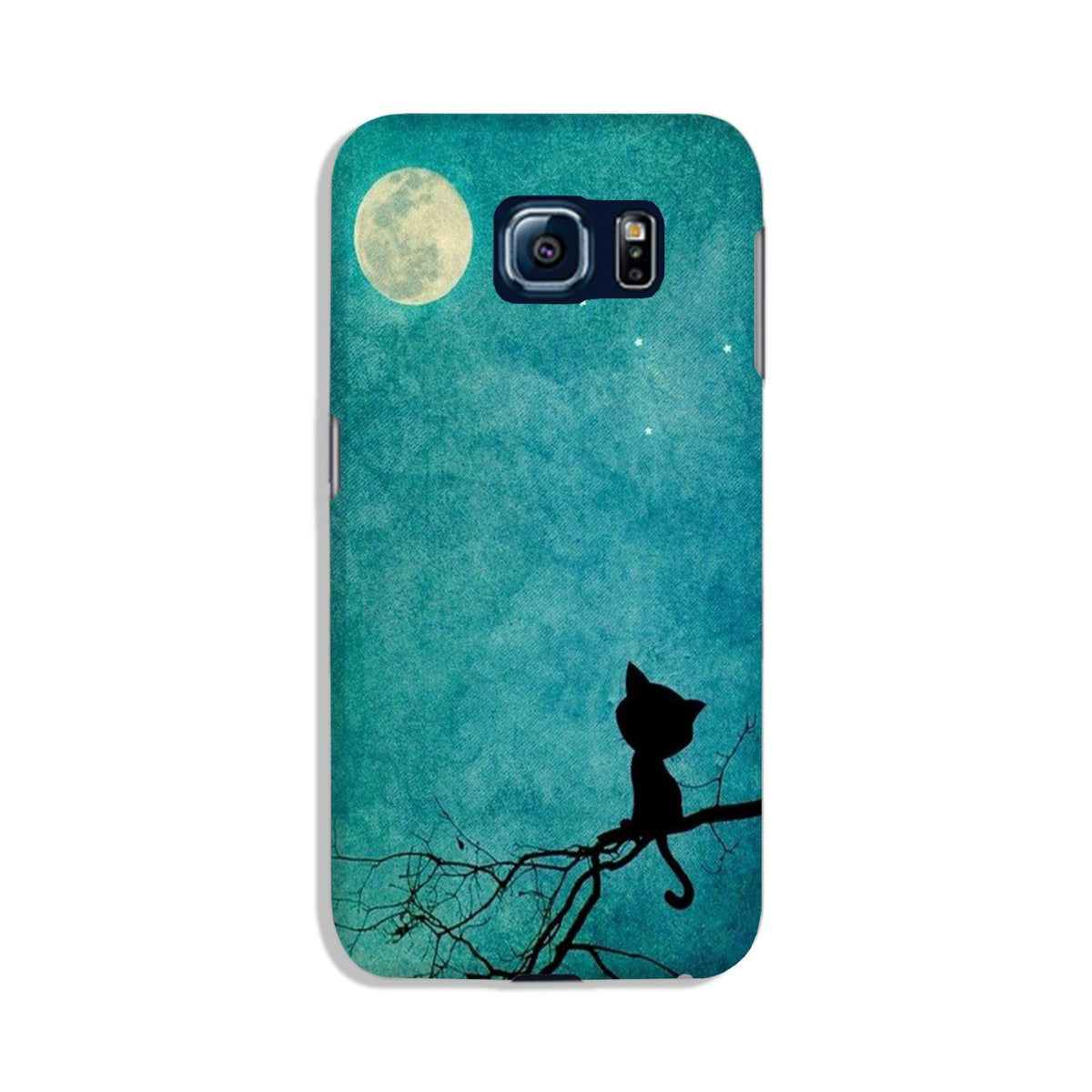 Moon cat Case for Galaxy S6