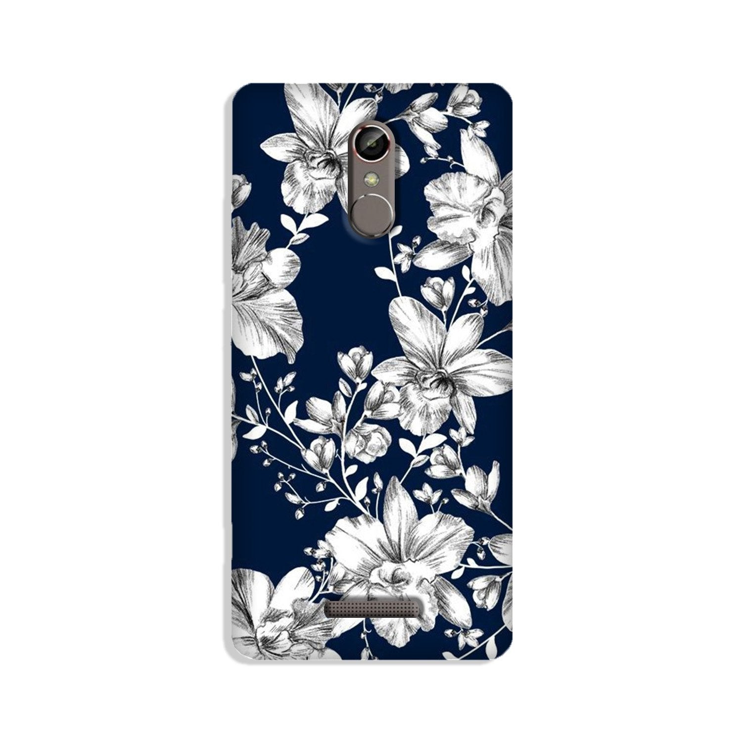 White flowers Blue Background Case for Redmi Note 3
