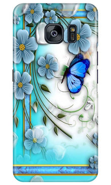 Blue Butterfly Mobile Back Case for Samsung Galaxy S7 Edge (Design - 21)