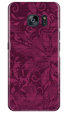 Purple Backround Mobile Back Case for Samsung Galaxy S7 Edge (Design - 22)