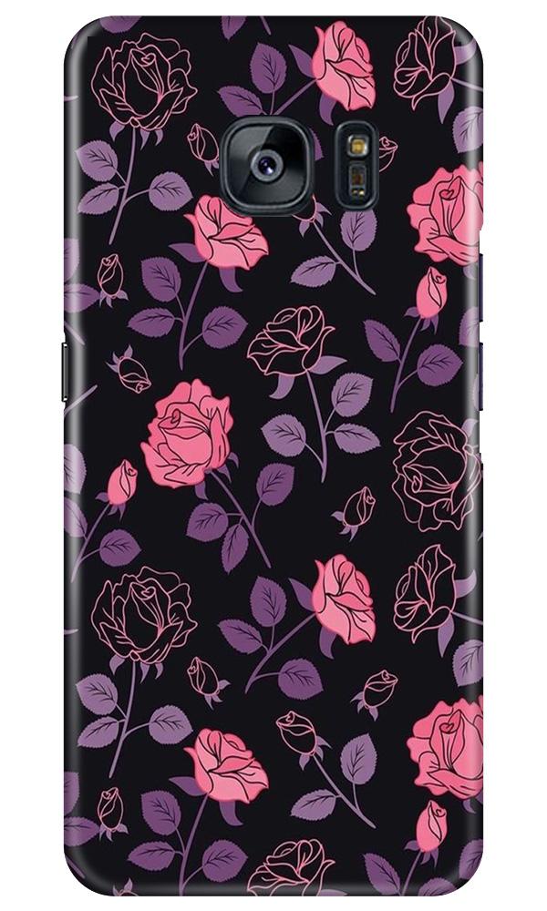 Rose Black Background Case for Samsung Galaxy S7 Edge