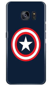 Captain America Mobile Back Case for Samsung Galaxy S7 Edge (Design - 42)