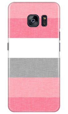 Pink white pattern Mobile Back Case for Samsung Galaxy S7 Edge (Design - 55)