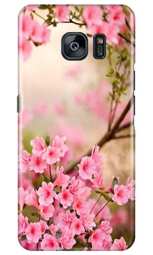 Pink flowers Mobile Back Case for Samsung Galaxy S7 Edge (Design - 69)