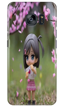 Cute Girl Mobile Back Case for Samsung Galaxy S7 Edge (Design - 92)