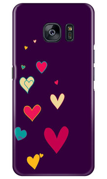 Purple Background Mobile Back Case for Samsung Galaxy S7 Edge  (Design - 107)