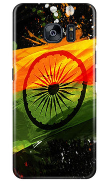 Indian Flag Mobile Back Case for Samsung Galaxy S7 Edge  (Design - 137)