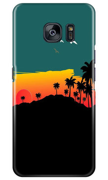 Sky Trees Mobile Back Case for Samsung Galaxy S7 Edge (Design - 191)
