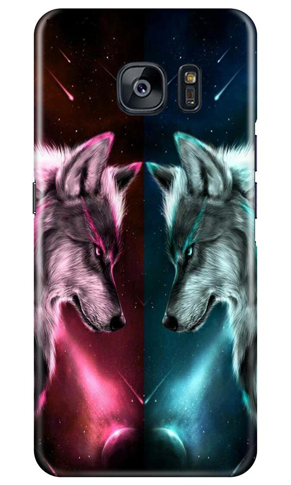Wolf fight Case for Samsung Galaxy S7 Edge (Design No. 221)