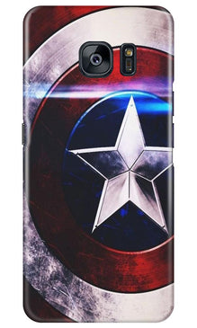 Captain America Shield Mobile Back Case for Samsung Galaxy S7 Edge (Design - 250)